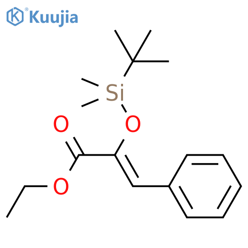 2-Propenoic acid, 2-[[(1,1-dimethylethyl)dimethylsilyl]oxy]-3-phenyl-, ethyl ester, (2Z)- structure