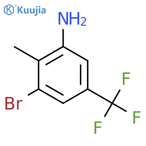 3-Bromo-2-methyl-5-(trifluoromethyl)aniline structure