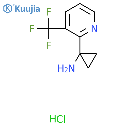 1-(3-(Trifluoromethyl)pyridin-2-yl)cyclopropan-1-amine hydrochloride structure