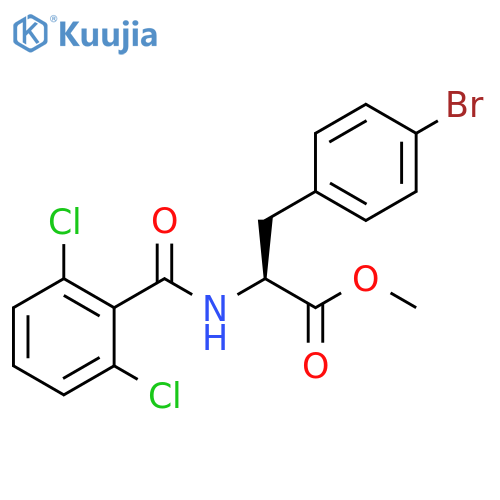 L-Phenylalanine, 4-bromo-N-(2,6-dichlorobenzoyl)-, methyl ester structure