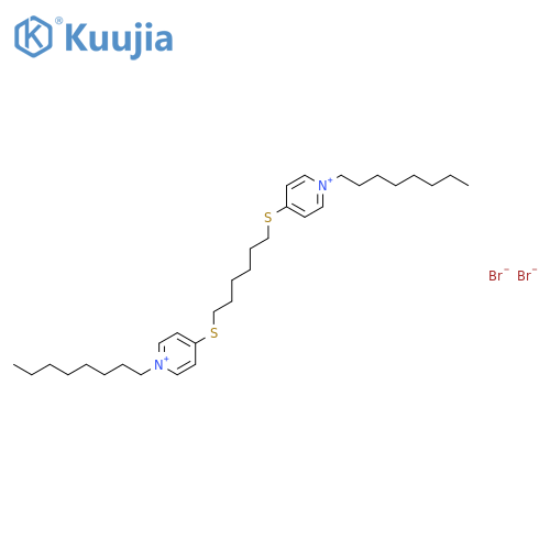Pyridinium, 4,4'-[1,6-hexanediylbis(thio)]bis[1-octyl-, dibromide structure
