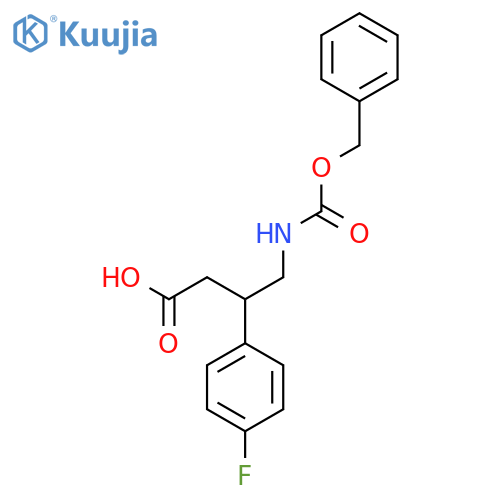 4-{(benzyloxy)carbonylamino}-3-(4-fluorophenyl)butanoic acid structure