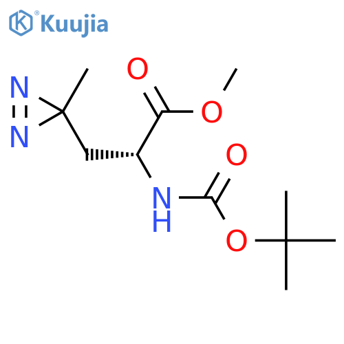 methyl (2R)-2-{(tert-butoxy)carbonylamino}-3-(3-methyl-3H-diazirin-3-yl)propanoate structure
