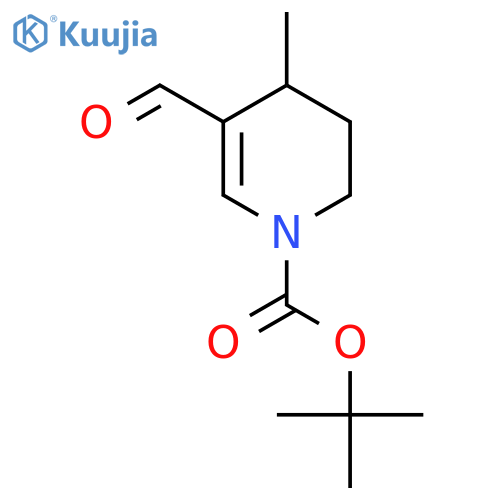 tert-butyl 5-formyl-4-methyl-1,2,3,4-tetrahydropyridine-1-carboxylate structure