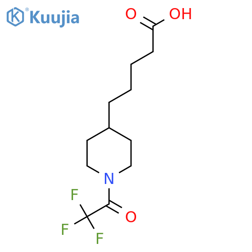 5-1-(trifluoroacetyl)piperidin-4-ylpentanoic acid structure