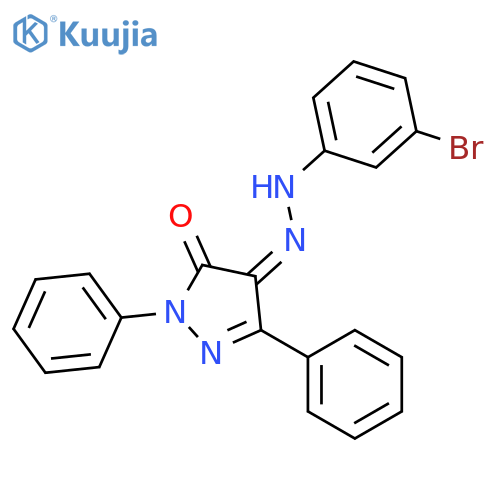 1H-Pyrazole-4,5-dione, 1,3-diphenyl-, 4-[(3-bromophenyl)hydrazone] structure