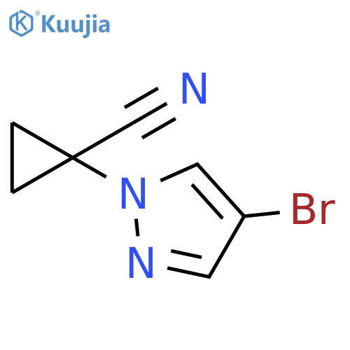 1-(4-bromo-1H-pyrazol-1-yl)cyclopropane-1-carbonitrile structure