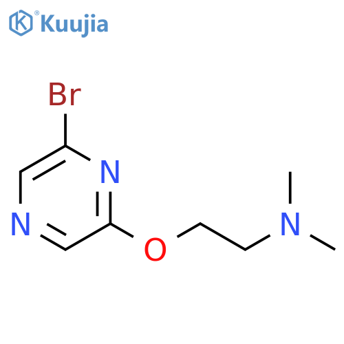 Ethanamine, 2-[(6-bromo-2-pyrazinyl)oxy]-N,N-dimethyl- structure