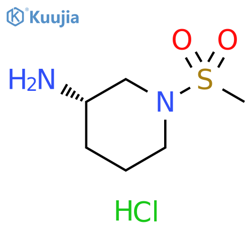 (3S)-1-methanesulfonylpiperidin-3-amine
hydrochloride structure