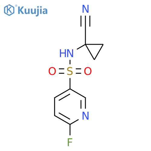 N-(1-cyanocyclopropyl)-6-fluoropyridine-3-sulfonamide structure