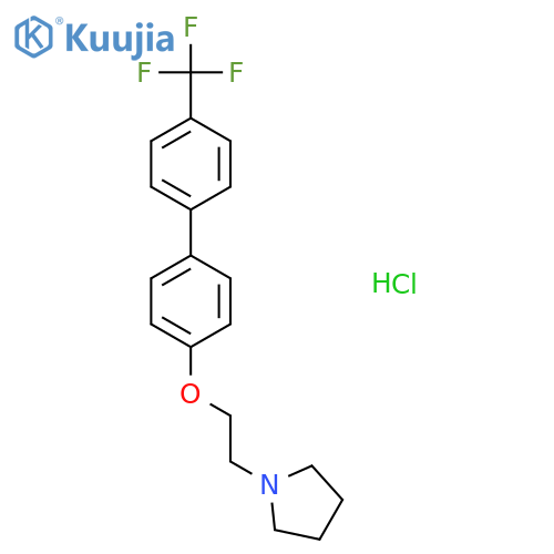 Pyrrolidine,1-[2-[[4'-(trifluoromethyl)[1,1'-biphenyl]-4-yl]oxy]ethyl]-, hydrochloride(1:1) structure