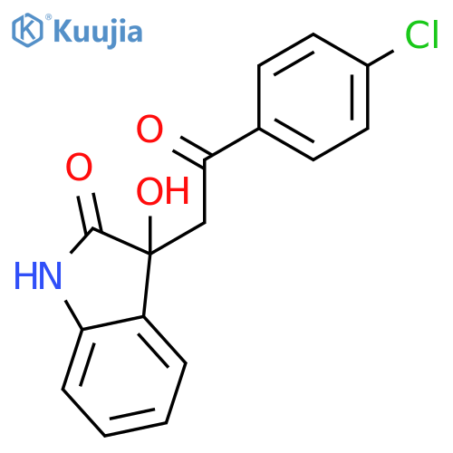 2H-Indol-2-one,3-[2-(4-chlorophenyl)-2-oxoethyl]-1,3-dihydro-3-hydroxy- structure