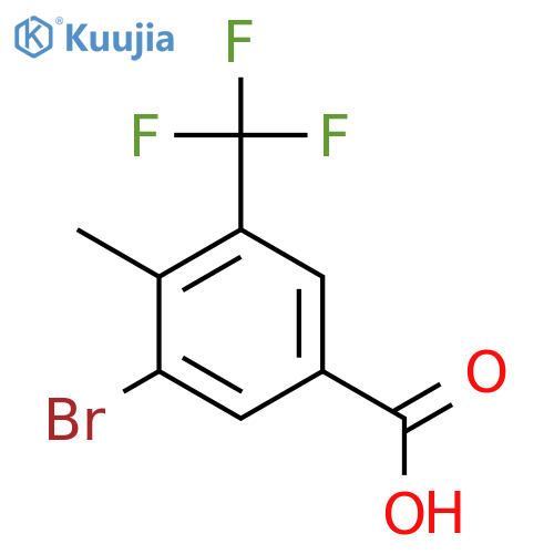 3-Bromo-4-methyl-5-(trifluoromethyl)benzoic acid structure