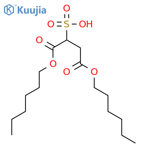 Butanedioic acid,2-sulfo-, 1,4-dihexyl ester structure