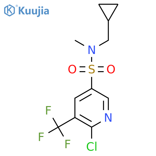 6-chloro-N-(cyclopropylmethyl)-N-methyl-5-(trifluoromethyl)pyridine-3-sulfonamide structure