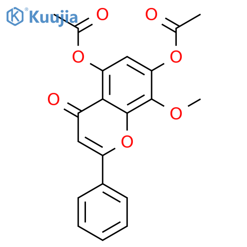 8-Methoxy-4-oxo-2-phenyl-4H-chromene-5,7-diyl diacetate structure