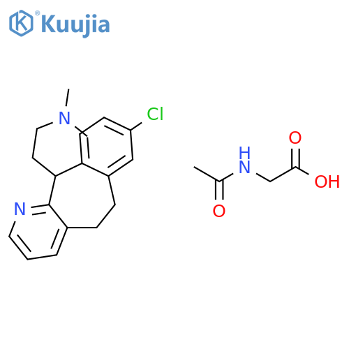 2-acetamidoacetic Acid;2-(8-chloro-6,11-dihydro-5h-benzo[1,2]cyclohepta[2,4-b]pyridin-11-yl)-n,n-dimethylethanamine structure