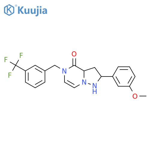 2-(3-methoxyphenyl)-5-{[3-(trifluoromethyl)phenyl]methyl}-4H,5H-pyrazolo[1,5-a]pyrazin-4-one structure