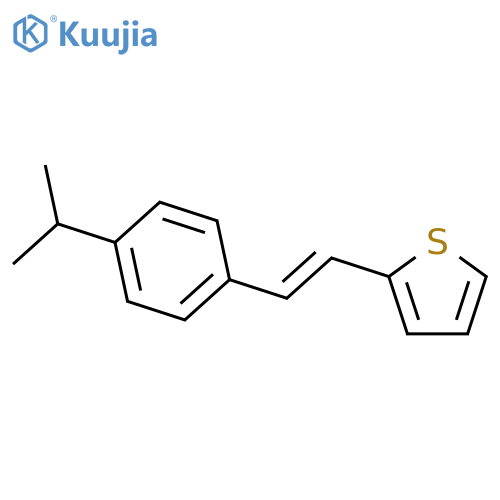 Thiophene, 2-[2-[4-(1-methylethyl)phenyl]ethenyl]- structure