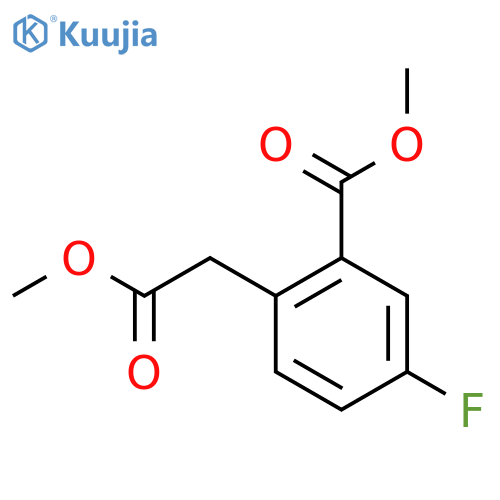Methyl 5-fluoro-2-(2-methoxy-2-oxoethyl)benzoate structure