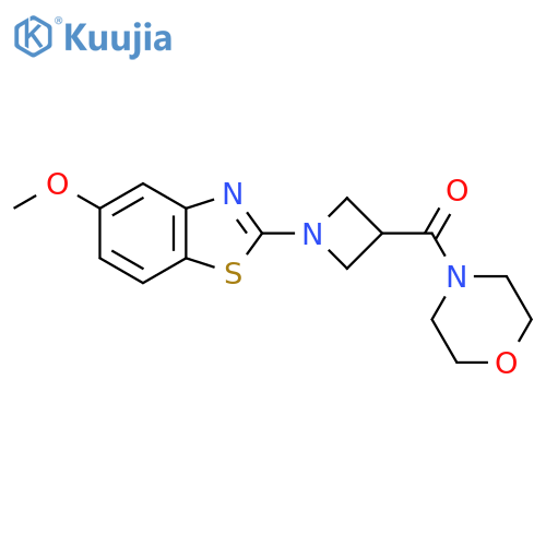 5-methoxy-2-3-(morpholine-4-carbonyl)azetidin-1-yl-1,3-benzothiazole structure