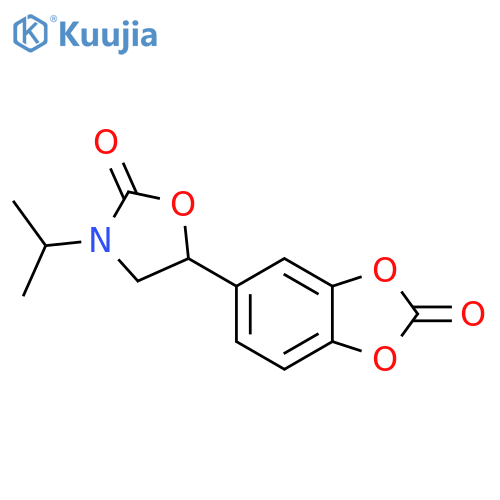 2-Oxazolidinone,3-(1-methylethyl)-5-(2-oxo-1,3-benzodioxol-5-yl)- structure