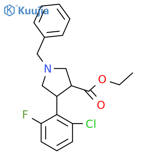 Ethyl 1-benzyl-4-(2-chloro-6-fluorophenyl)pyrrolidine-3-carboxylate structure