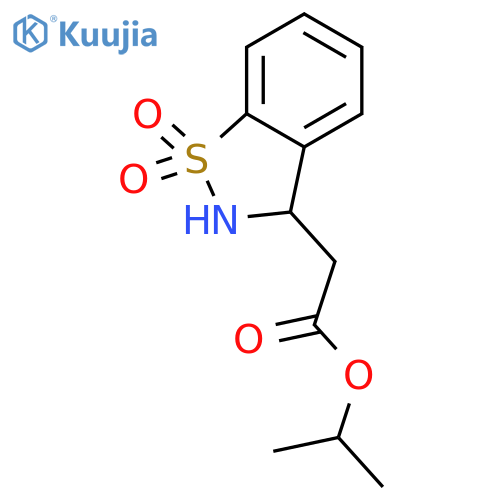 1,2-Benzisothiazole-3-aceticacid, 2,3-dihydro-, 1-methylethyl ester, 1,1-dioxide structure