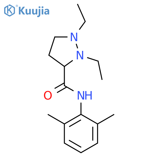 3-Pyrazolidinecarboxamide,N-(2,6-dimethylphenyl)-1,2-diethyl- structure