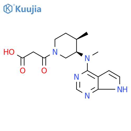 3-((3R,4R)-4-Methyl-3-(methyl(7H-pyrrolo2,3-dpyrimidin-4-yl)amino)piperidin-1-yl)-3-oxopropanoic Acid structure