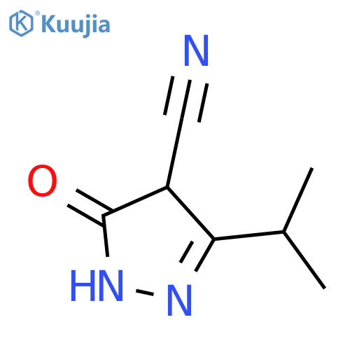 1H-Pyrazole-4-carbonitrile,4,5-dihydro-3-(1-methylethyl)-5-oxo- structure