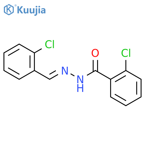 2-chloro-n-[(e)-(2-chlorophenyl)methylideneamino]benzamide structure