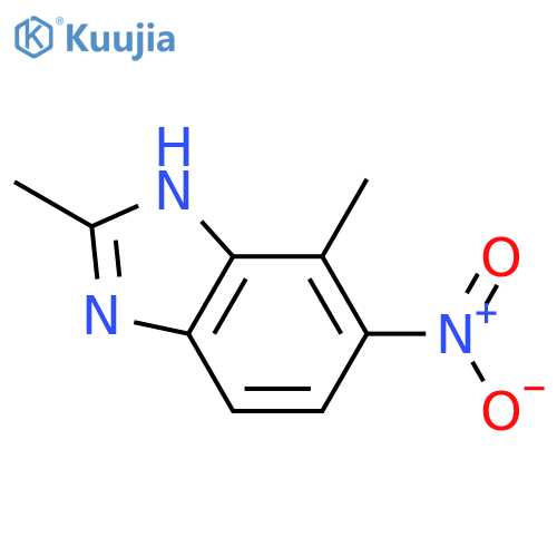 1H-Benzimidazole,2,7-dimethyl-6-nitro- structure