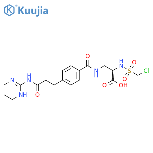 L-Alanine,N-[(chloromethyl)sulfonyl]-3-[[4-[3-oxo-3-[(1,4,5,6-tetrahydro-2-pyrimidinyl)amino]propyl]benzoyl]amino]- structure