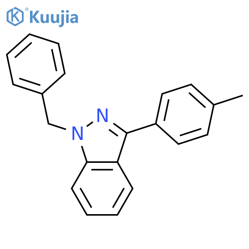 1H-Indazole, 3-(4-methylphenyl)-1-(phenylmethyl)- structure