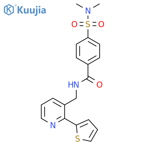 4-(dimethylsulfamoyl)-N-{2-(thiophen-2-yl)pyridin-3-ylmethyl}benzamide structure