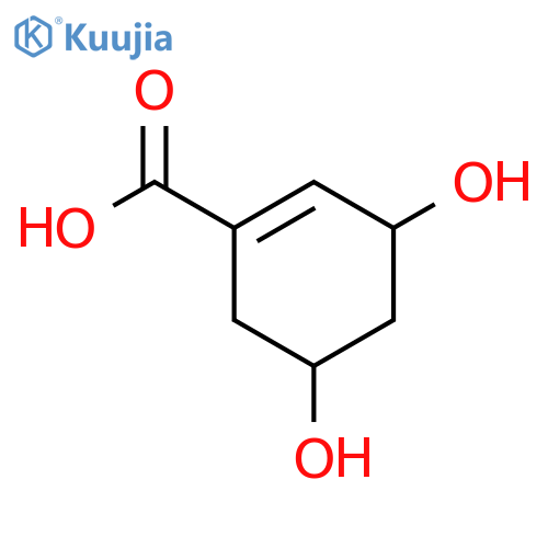 1-Cyclohexene-1-carboxylicacid, 3,5-dihydroxy-, (3R,5R)- structure