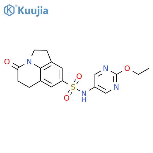 N-(2-ethoxypyrimidin-5-yl)-11-oxo-1-azatricyclo[6.3.1.0^{4,12}]dodeca-4,6,8(12)-triene-6-sulfonamide structure