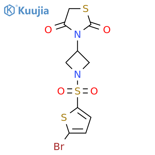 3-{1-[(5-Bromothiophen-2-yl)sulfonyl]azetidin-3-yl}-1,3-thiazolidine-2,4-dione structure