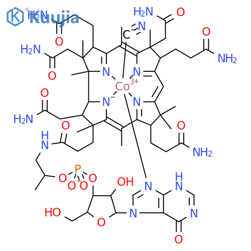Cobinamide, Co-(cyano-kC)-, dihydrogen phosphate(ester), inner salt, 3'-ester with (1,7-dihydro-7-a-D-ribofuranosyl-6H-purin-6-one-kN9) (9CI) structure