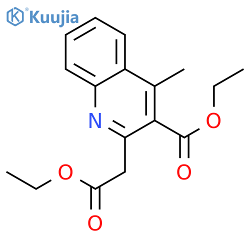 2-Quinolineacetic acid, 3-(ethoxycarbonyl)-4-methyl-, ethyl ester structure