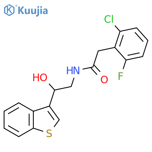 N-2-(1-benzothiophen-3-yl)-2-hydroxyethyl-2-(2-chloro-6-fluorophenyl)acetamide structure