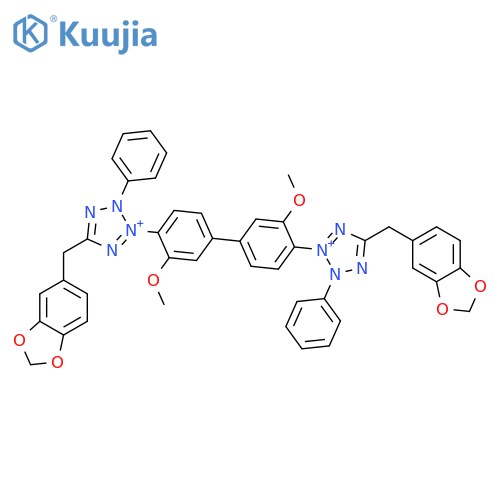 2H-Tetrazolium,3,3'-(3,3'-dimethoxy-4,4'-biphenylylene)bis[2-phenyl-5-piperonyl-, dichloride(8CI) structure