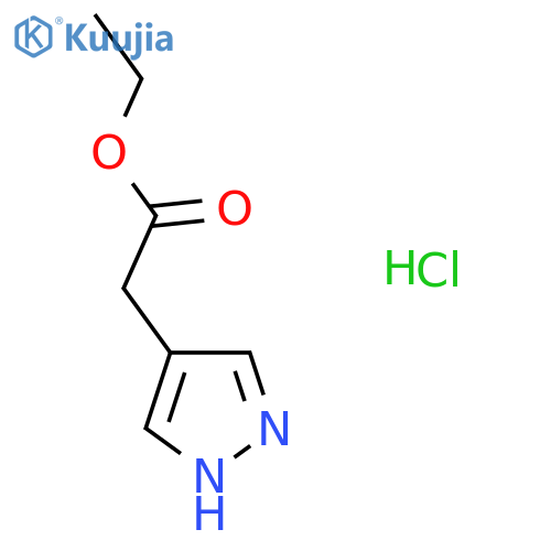 (1H-Pyrazol-4-yl)-acetic acid ethyl ester hydrochloride structure