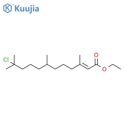 2-Dodecenoic acid,11-chloro-3,7,11-trimethyl-, ethyl ester, (2E)- structure