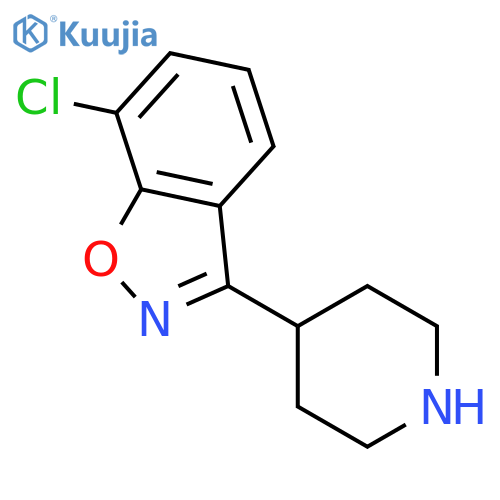 1,2-Benzisoxazole, 7-chloro-3-(4-piperidinyl)- structure