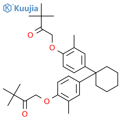 2-Butanone,1,1'-[cyclohexylidenebis[(2-methyl-4,1-phenylene)oxy]]bis[3,3-dimethyl- structure