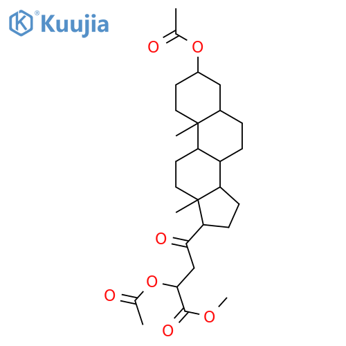 21-Nor-5a-cholan-24-oic acid, 3b,23-dihydroxy-20-oxo-, methylester, diacetate (8CI) structure