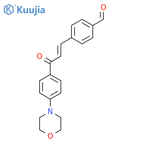 4-[(E)-3-(4-morpholin-4-ylphenyl)-3-oxoprop-1-enyl]benzaldehyde structure