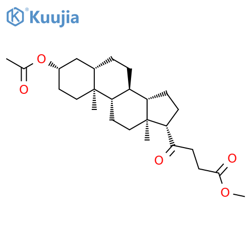 21-Nor-5a-cholan-24-oic acid, 3b-hydroxy-20-oxo-, methyl ester,acetate (8CI) structure